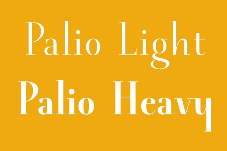 Palio Light  Heavy Font Download