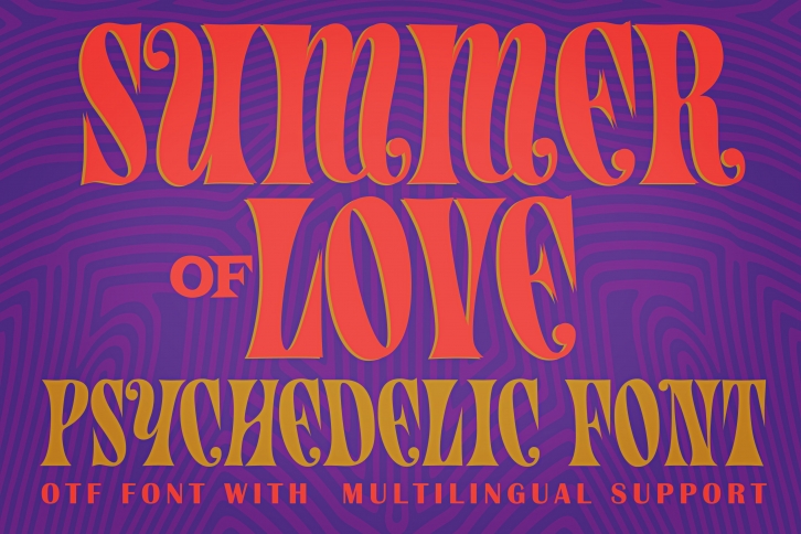 Summer of Love Psychedelic Font Download