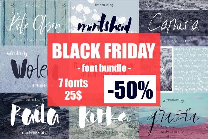 7 fonts for 25$ Font Download