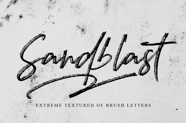 Sandblast Extreme Texture Brush Font Download