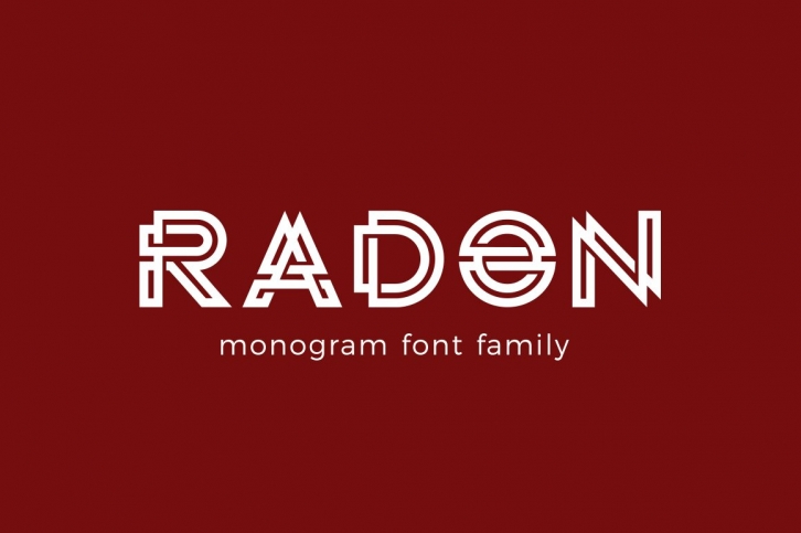 RADON monogram logo FONT Font Download