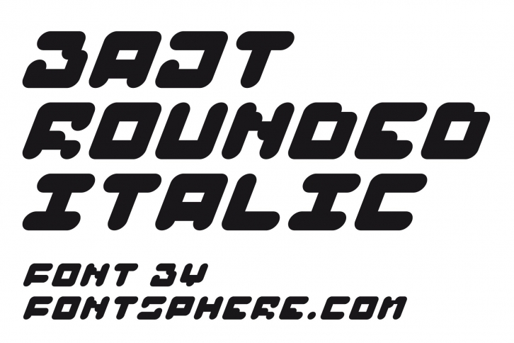 BAJT Rounded Italic Font Download