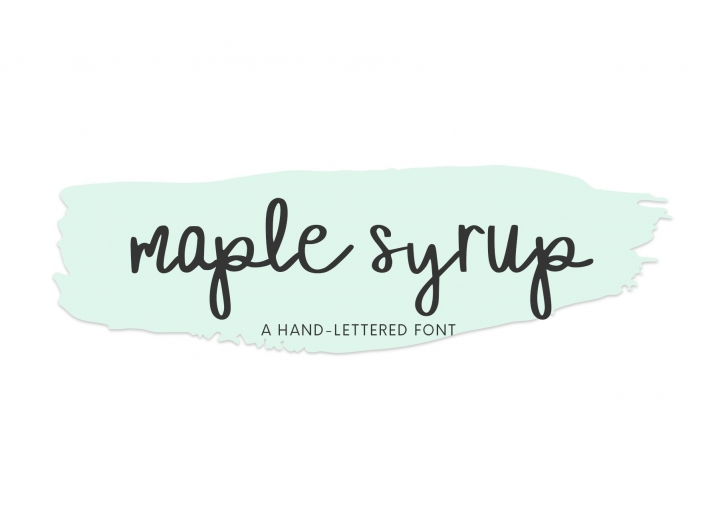 Maple Syrup, Hand-Lettered Font Download