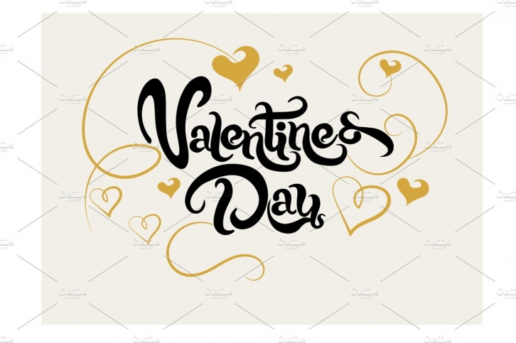 Valentine. Lettering Design Vector Font Download
