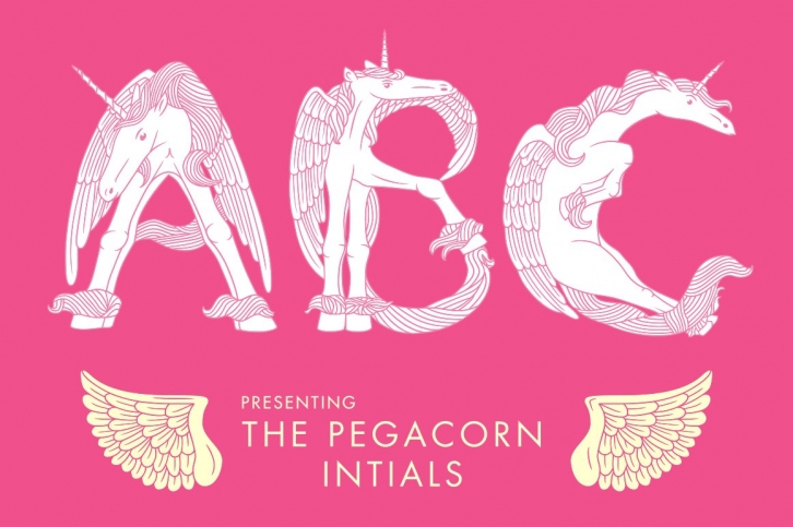 Pegacorn Initials Font Download
