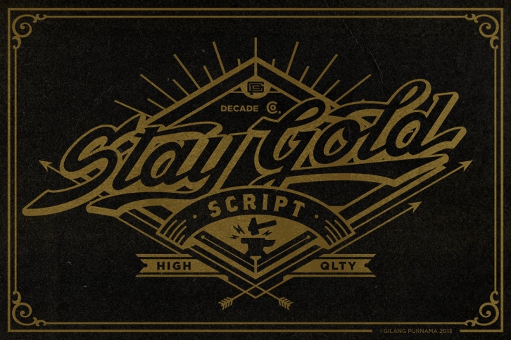 Stay Gold Script + Web  Bonus Font Download