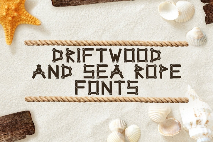 Driftwood  Sea Rope fonts Font Download