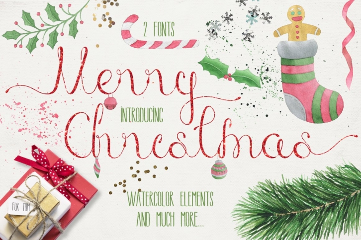 Merry Christmas [2 fonts]+Free Goods Font Download