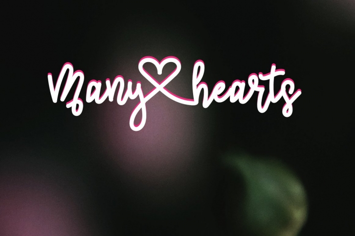 Many heart Font Download
