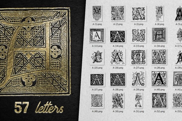 Vintage Letter A Vector And PNG Font Download