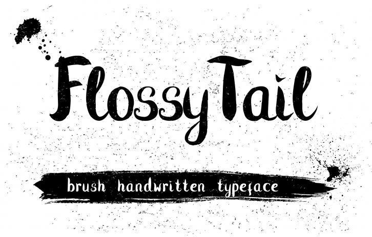 Flossy Tail brush handwritten font Font Download