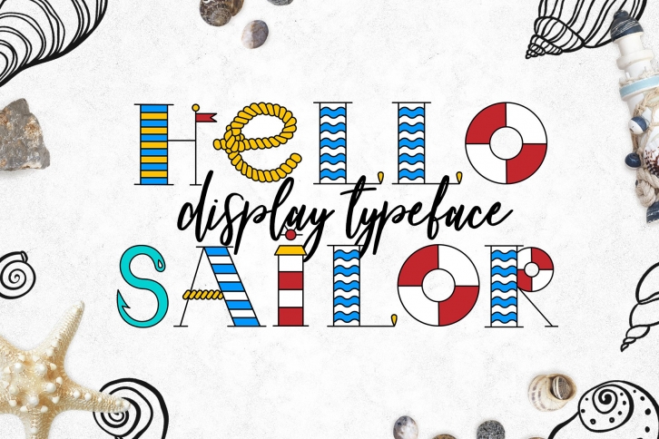 "Hello Sailor" Display Typeface Font Download
