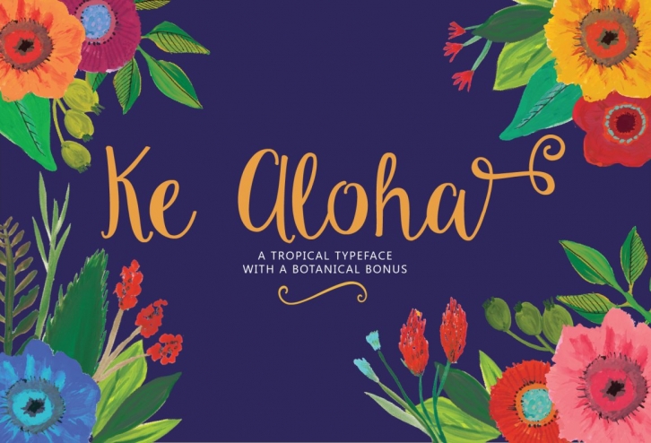 Ke Aloha Script + Bonus! Font Download