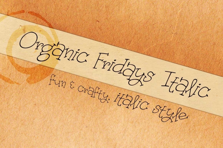 Organic Fridays Italic Font Download