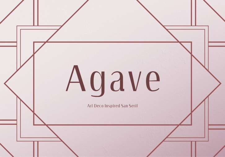 Agave || Art Deco Inspired San Serif Font Download