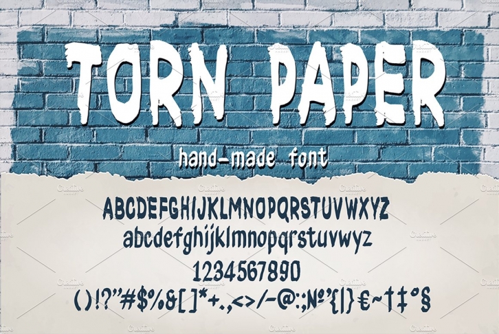 Torn Paper Font Download