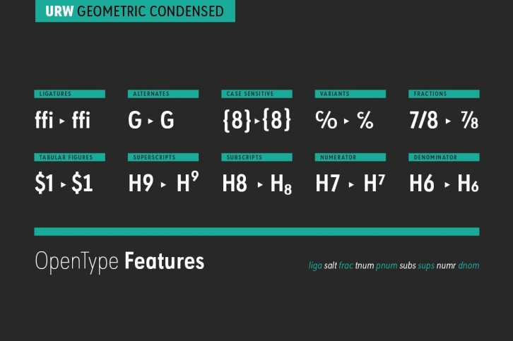 URW Geometric Condensed Semi Bold Font Download