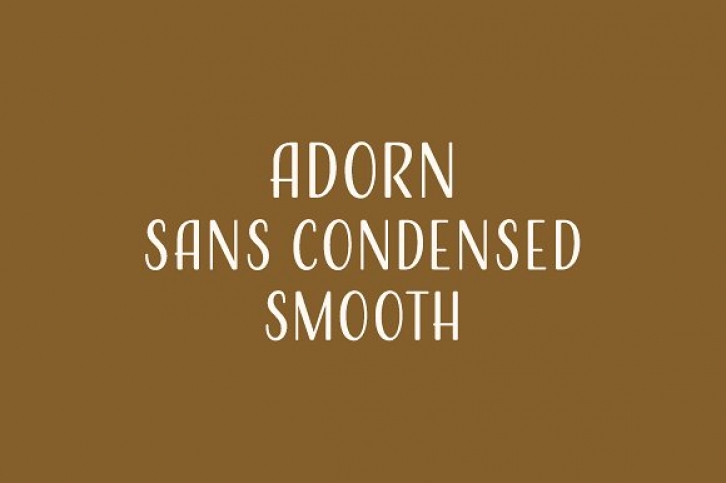 Adorn Sans Condensed Smooth Font Download