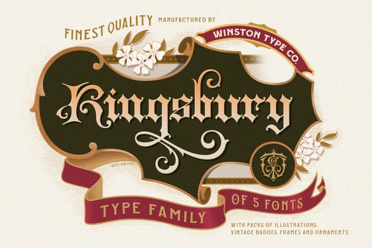 WT Kingsbury Bundle Font Download
