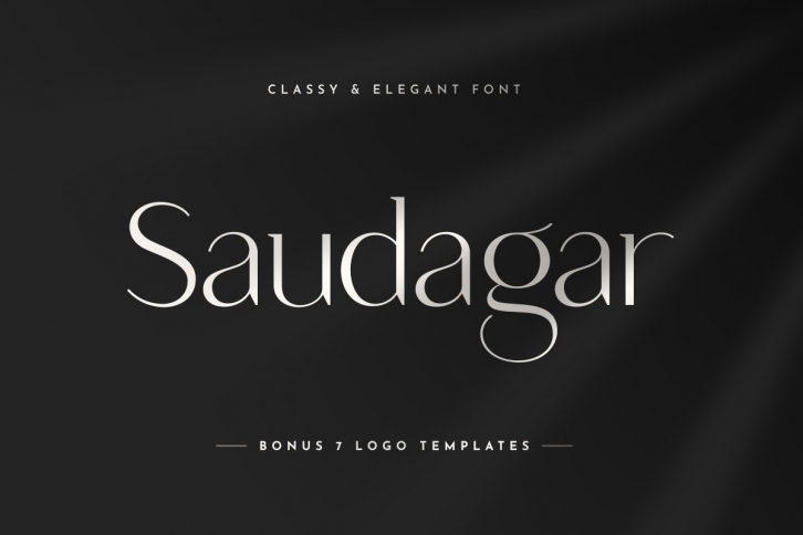 Saudagar Display + 7 Bonus Logo Font Download