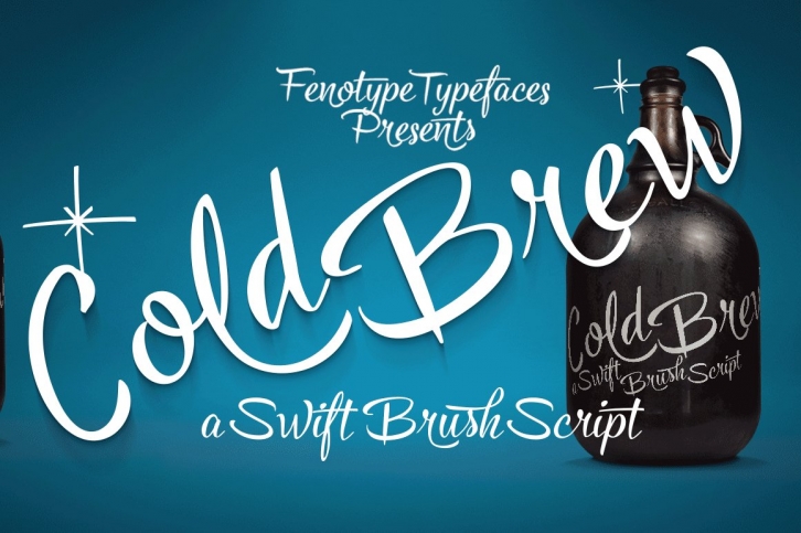 Cold Brew font trio +extras -45% off Font Download