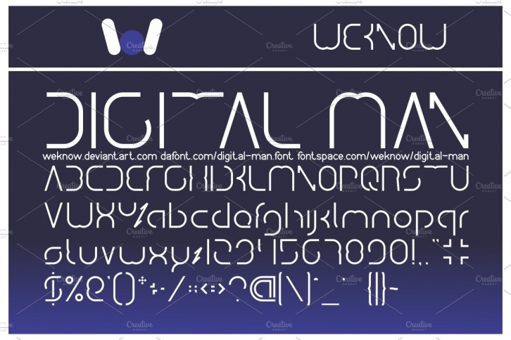 digital man font Font Download