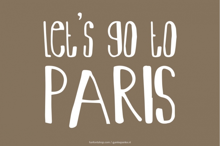 Let's go to Paris handmade Font Download