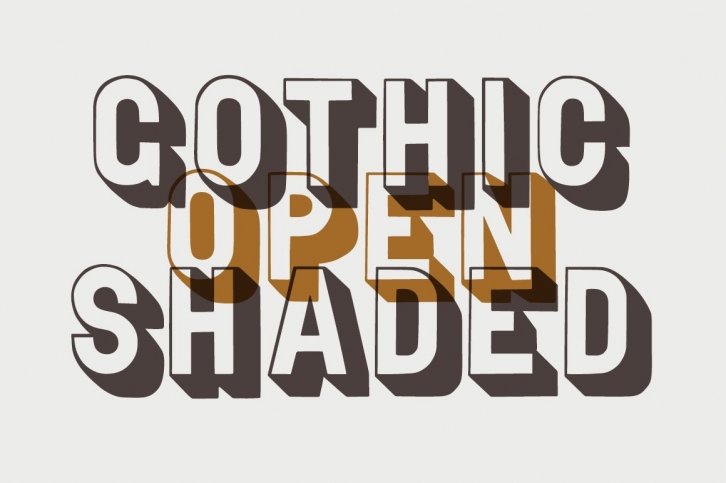 Gothic Open Shaded Font Download