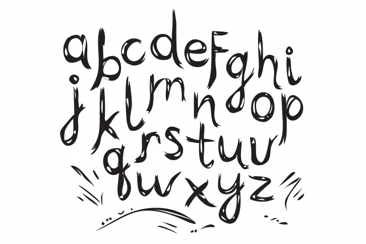 Hand Drawn Alphabet. Letter. Font Download