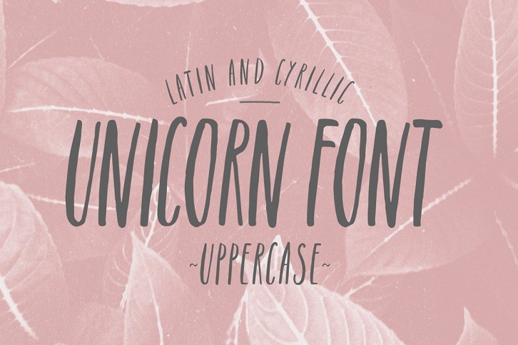 Unicorn font. Latin  Cyrillic Font Download