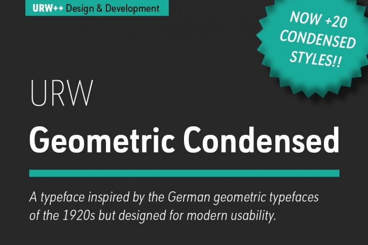 URW Geometric Condensed Regular Obl. Font Download