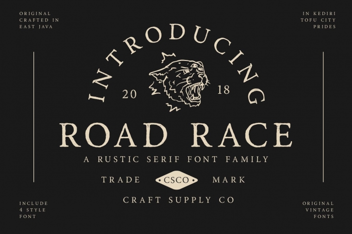 Road Race Family + Extras Font Download