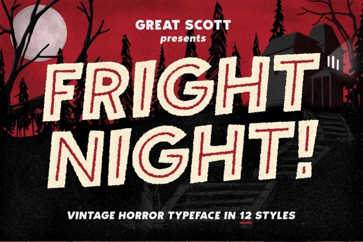 Fright Night! A vintage horror font Font Download