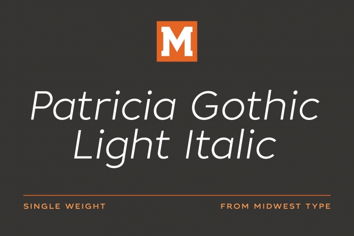 Patricia Gothic Light Italic Font Download