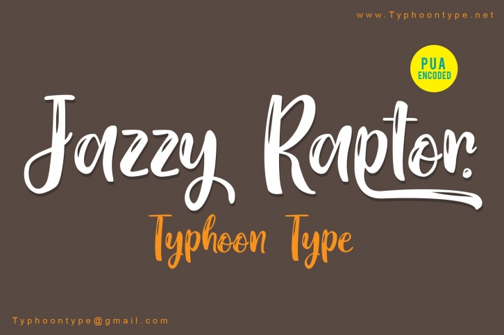 Jazzy Raptor font Font Download
