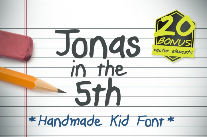 Jonas in the 5th Hand Drawn Kid Font Download