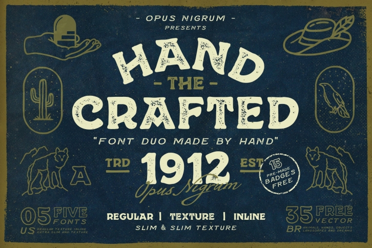Hand Crafted Duo + Extras Font Download