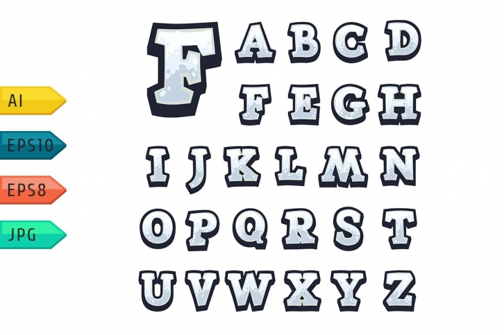Game alphabet for user interfaces. Font Download