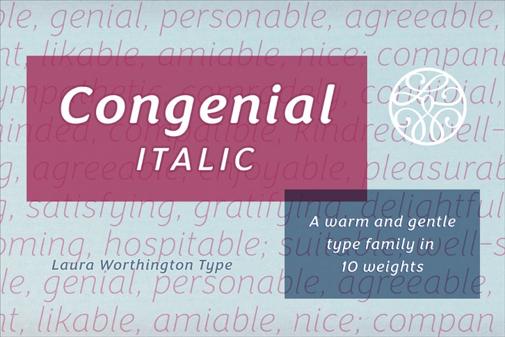 Congenial Italic Ultra Light Font Download