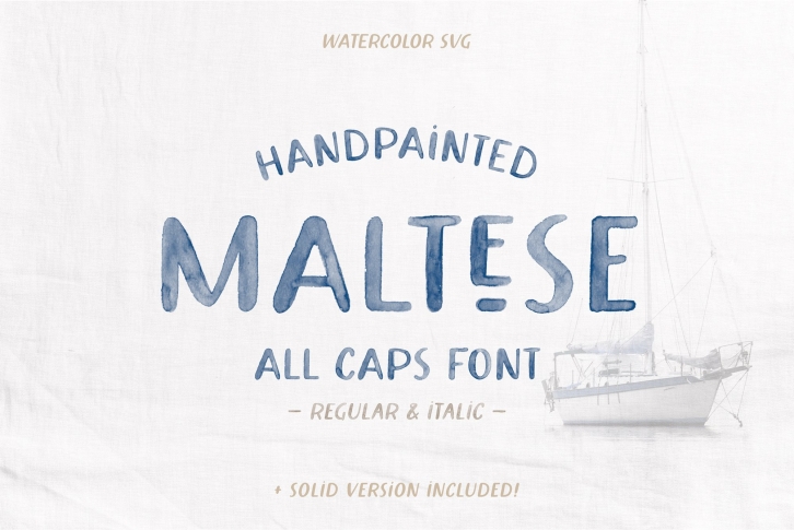 Maltese SVG Watercolor Font Download