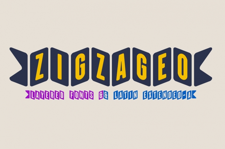 Zigzageo -3 fonts- Font Download