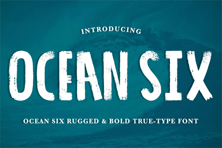 'Ocean Six' Brushed  Rugged .ttf Font Download