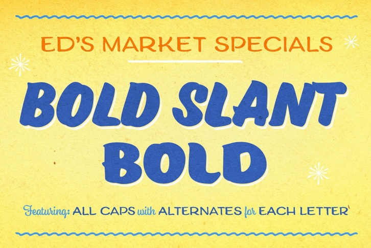Ed's Market Bold Slant Font Download