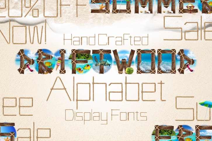 Driftwood Alphabet Font Download