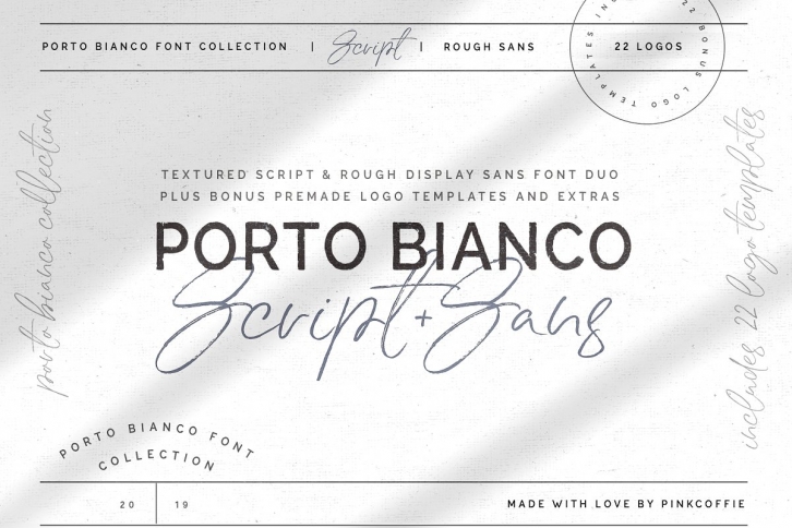 Porto Bianco Duo + 22 Logos Font Download