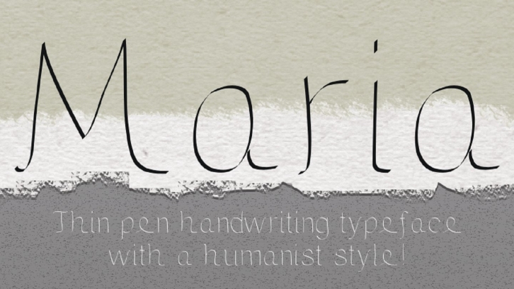 Maria, a handwritten slab font Font Download