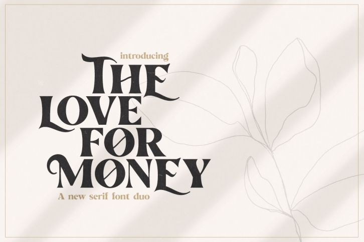 The Love For Money Duo Font Download