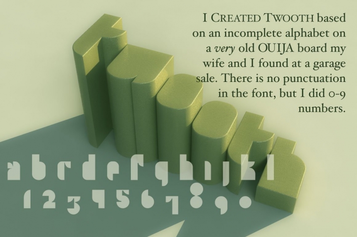 Twooth typeface in OTF anf TTF Font Download