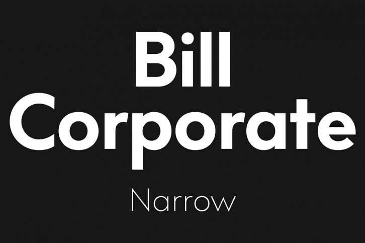 Bill Corporate Narrow Font Download