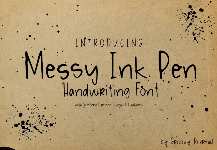 Messy Ink Pen Handwriting Font Download